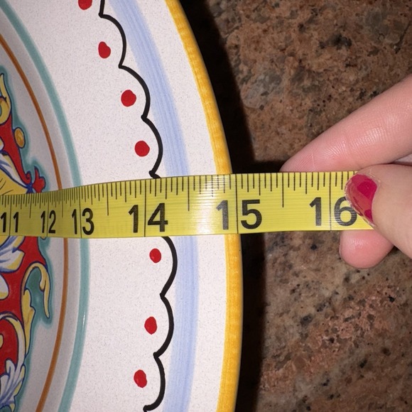 Ceramica Nova Deruta Italy Hand Painted Majolica Serving Dish 15" X 3" - Picture 4 of 4